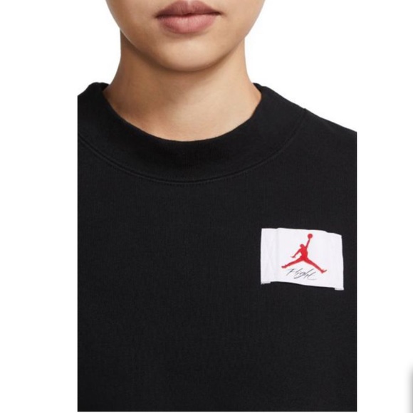 Nike Jordan, crew neck fleece sweatshirt, black, sz small - Picture 3 of 4